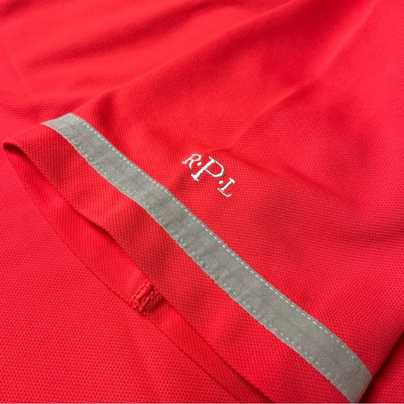 Polo Golf Ralph Lauren Womens Venetian Red L 1/2 Button Stretchy Golf Shirt EUC - Picture 8 of 11